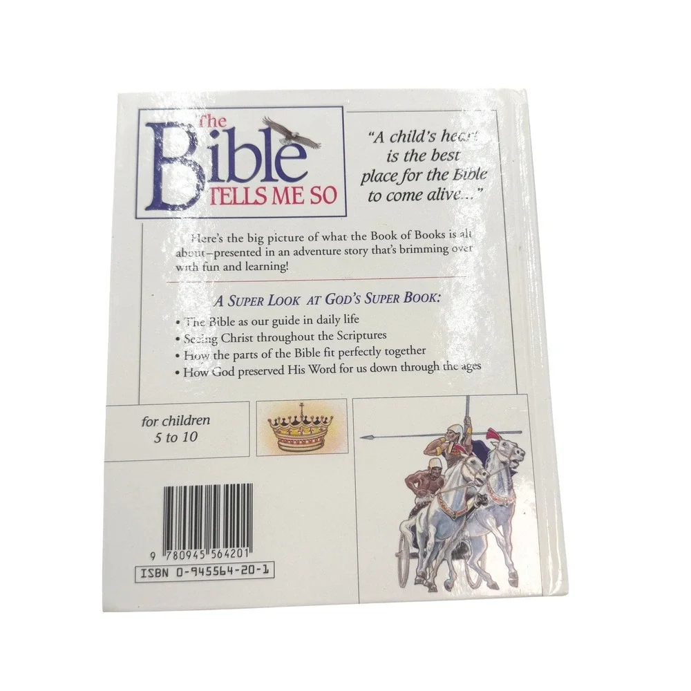 The Bible Tells Me So Hardcover Childrens Book White 1992
